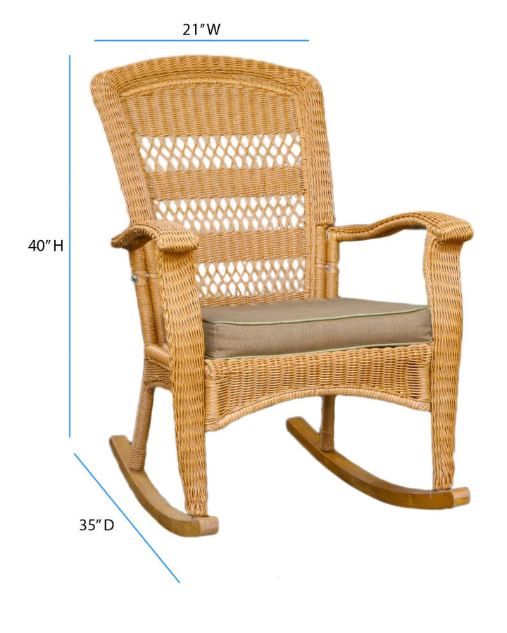 Tortuga Outdoor Portside Plantation Rocking Chair Amber