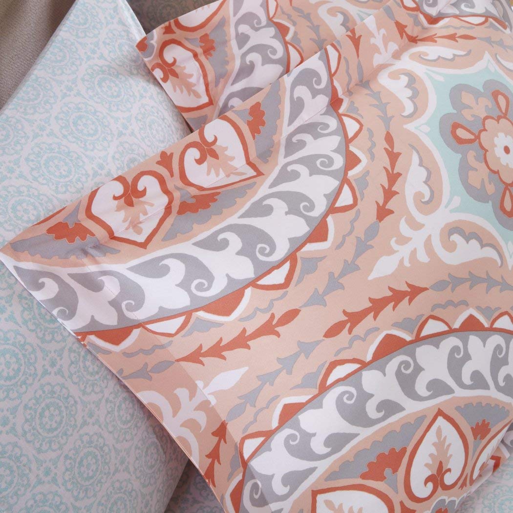 9 Piece Medallion Comforter Set All Over Beautiful Bohemian Floral