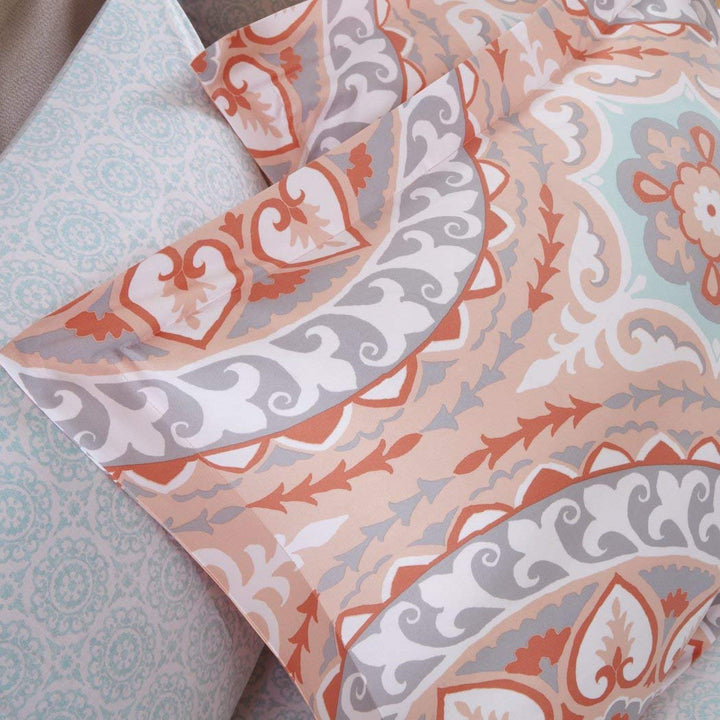 9 Piece Medallion Comforter Set All Over Beautiful Bohemian Floral