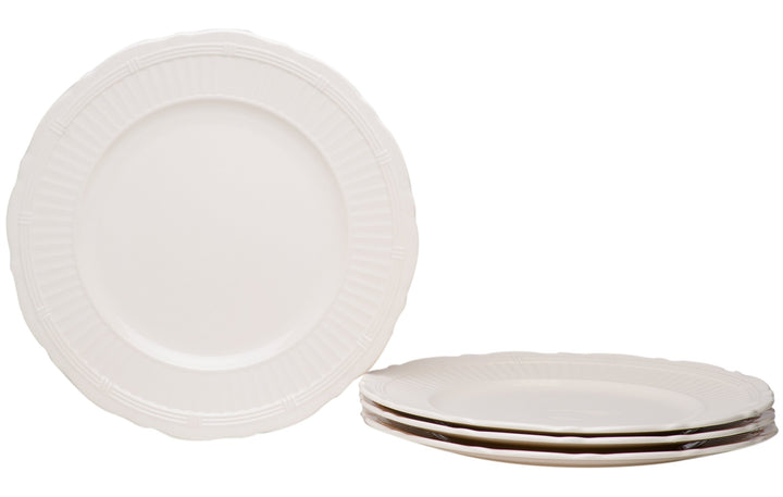 Red Vanilla FE900-401 Tuscan Villa Dinner Plates (Set of 4) 11" White