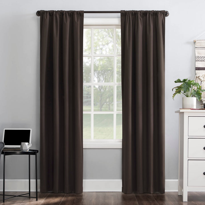 Sun Zero Cyrus Thermal Total Blackout Back Tab Curtain Panel, Single Panel