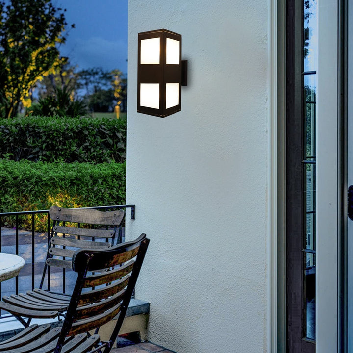 Waterproof Outdoor Wall Lantern Square Up Down Led Porch Sconce