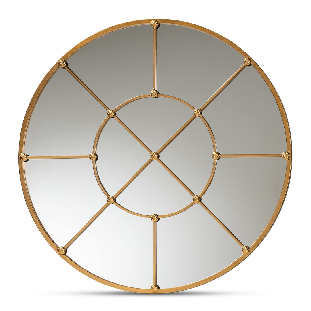 Modern and Contemporary Metal Accent Wall Mirror Gold Includes Hardware