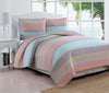 Estate Brand Delray Microfiber Quilt Bedding Set Multicolored King Size (167709) Multi - King