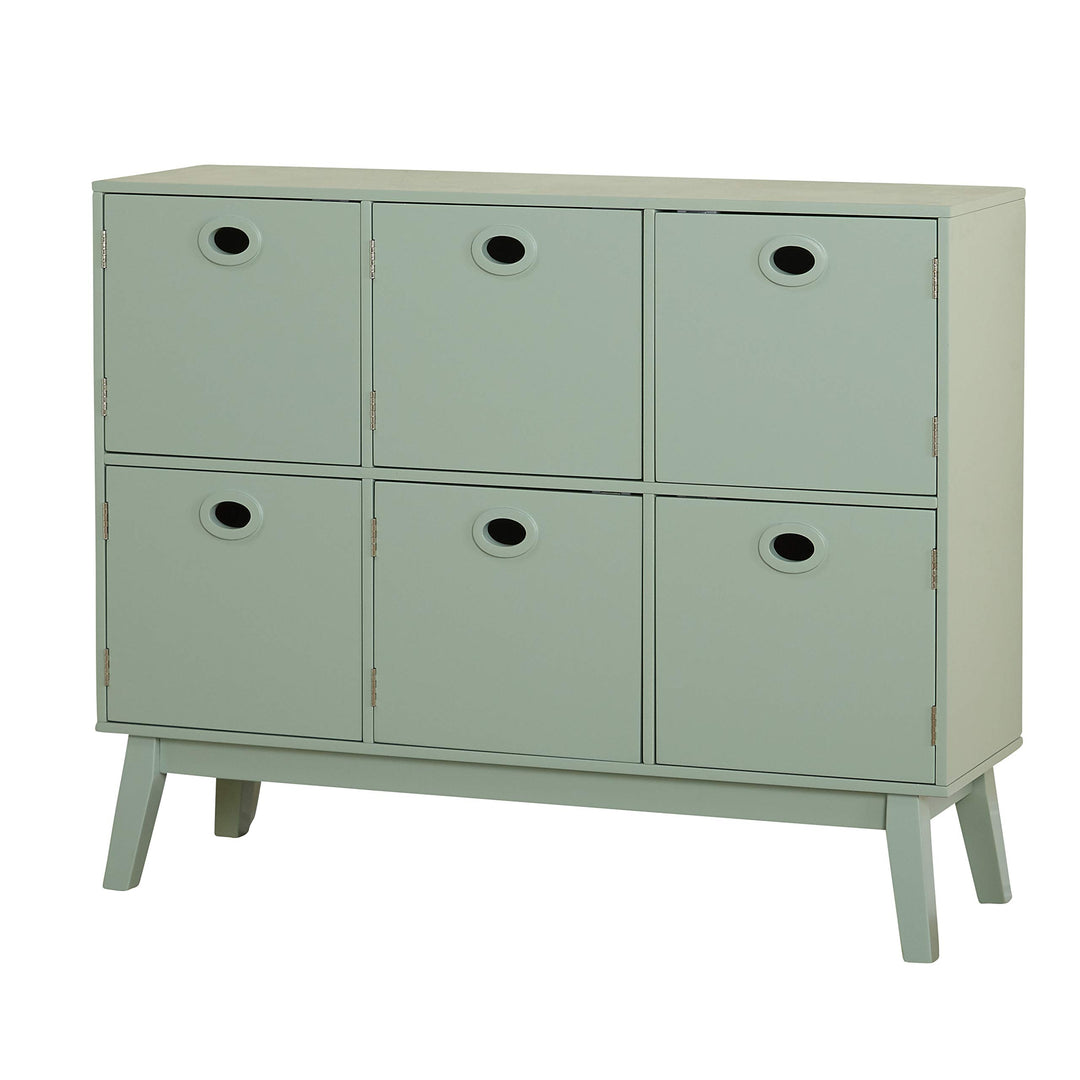 Target Marketing Systems Jamie Modern Storage Kitchen Cabinet 6 Drawers Mint