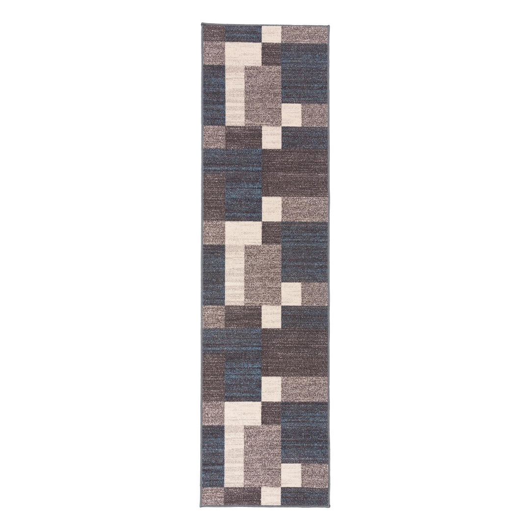 Modern Boxes Design Non-Slip (Non-Skid) Runner Rug