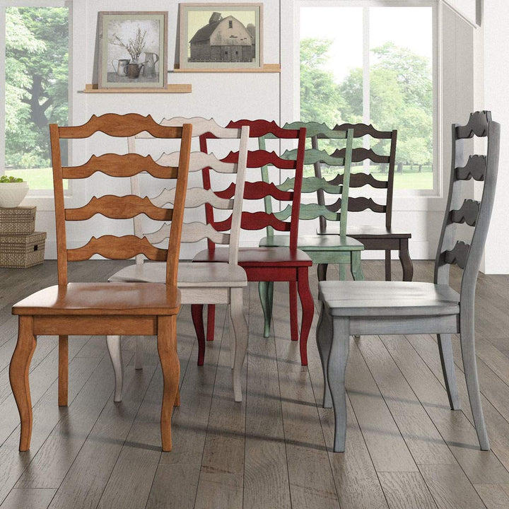 Inspire Q Eleanor Ladder Back Dining Chair (Set of 2) by Classic Antique Dark