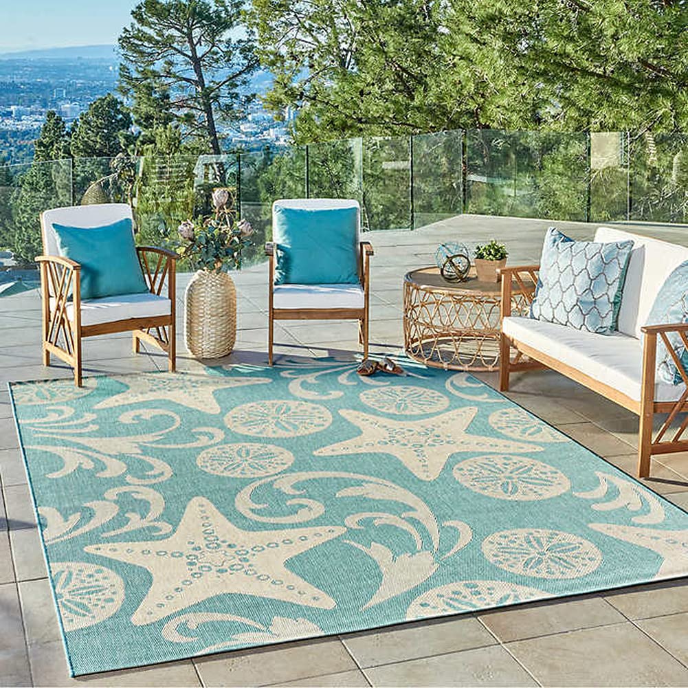 Gertmenian Indoor Outdoor Area Rug Classic Flatweave Washable Stain & UV 8'9" x 13'