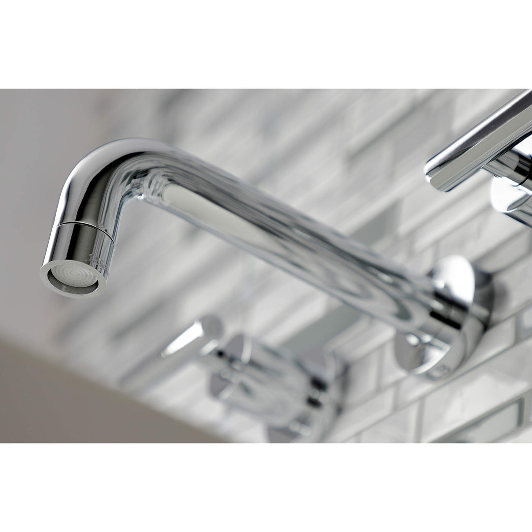 Kingston Brass Manhattan Two-Handle 3-Hole Wall Mount Bathroom Faucet