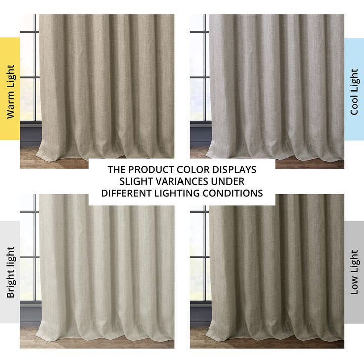 Exclusive Fabrics Faux Linen Room Darkening Curtain (1 Panel)