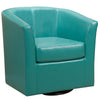 Christopher Knight Home Daymian PU Swivel Club Chair Turquoise Turquoise+PU