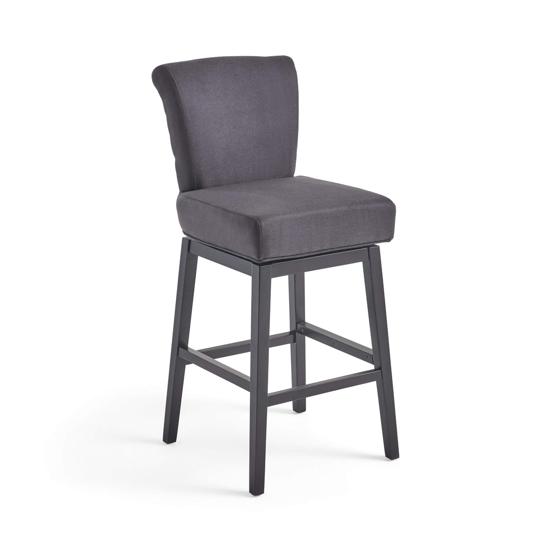 Christopher Knight Home Tracy Fabric Swivel Barstool Dark Charcoal