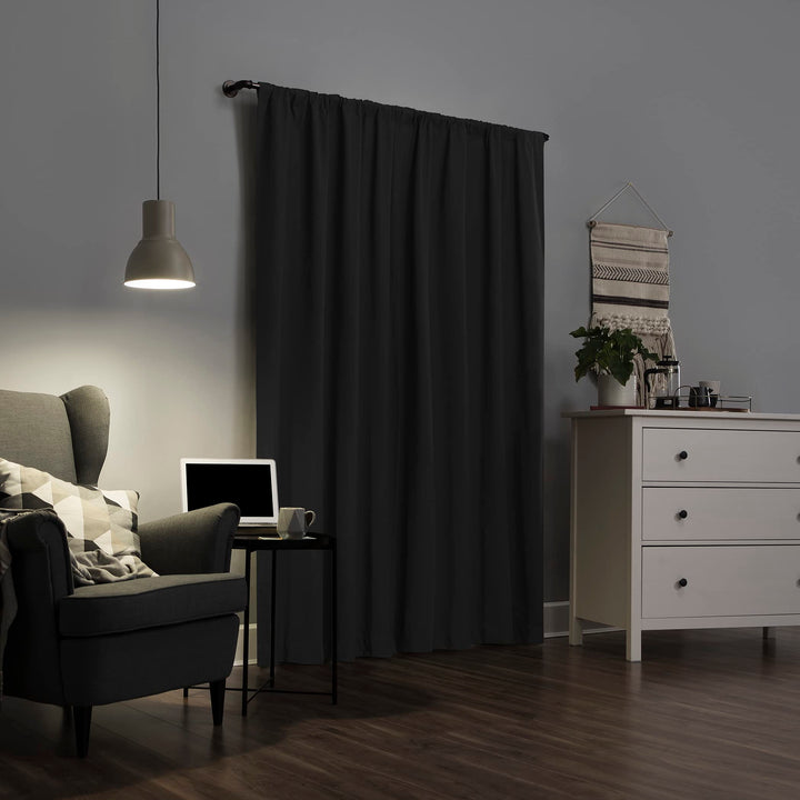 Sun Zero Cyrus Thermal Total Blackout Back Tab Curtain Panel, Single Panel