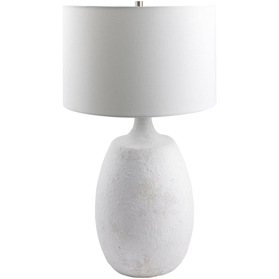 Farmhouse Table Lamp White Nickel