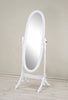 Mirror MIRROR7028WHITE Cheval Floor Oval White