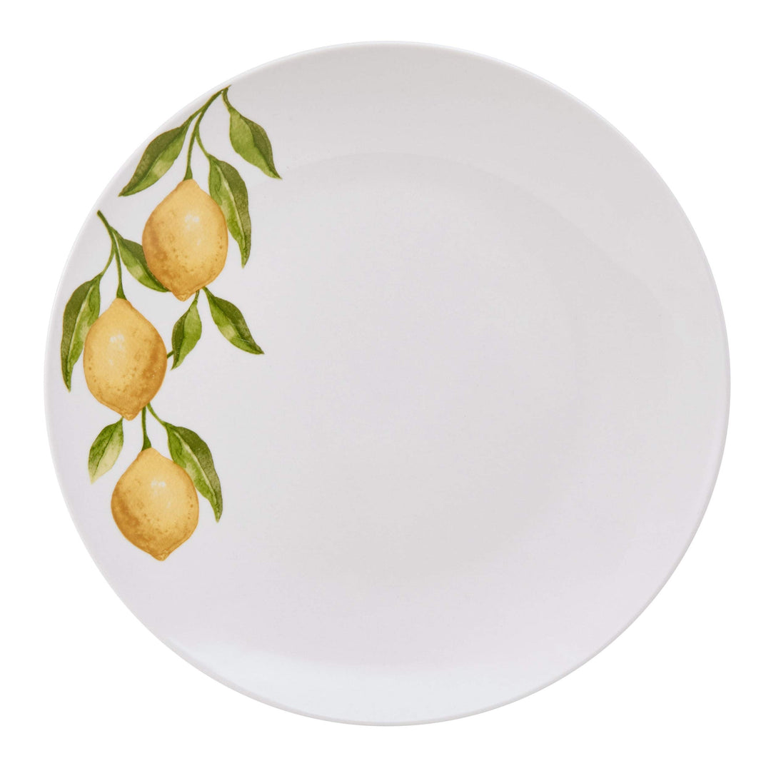 Country Lemon 16pc Dinnerware Set Yellow Fruit Casual Round Porcelain 16 Piece