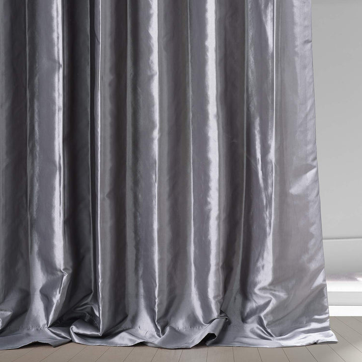 HPD HALF PRICE DRAPES Signature Faux Silk Blackout Curtains for Bedroom & Living