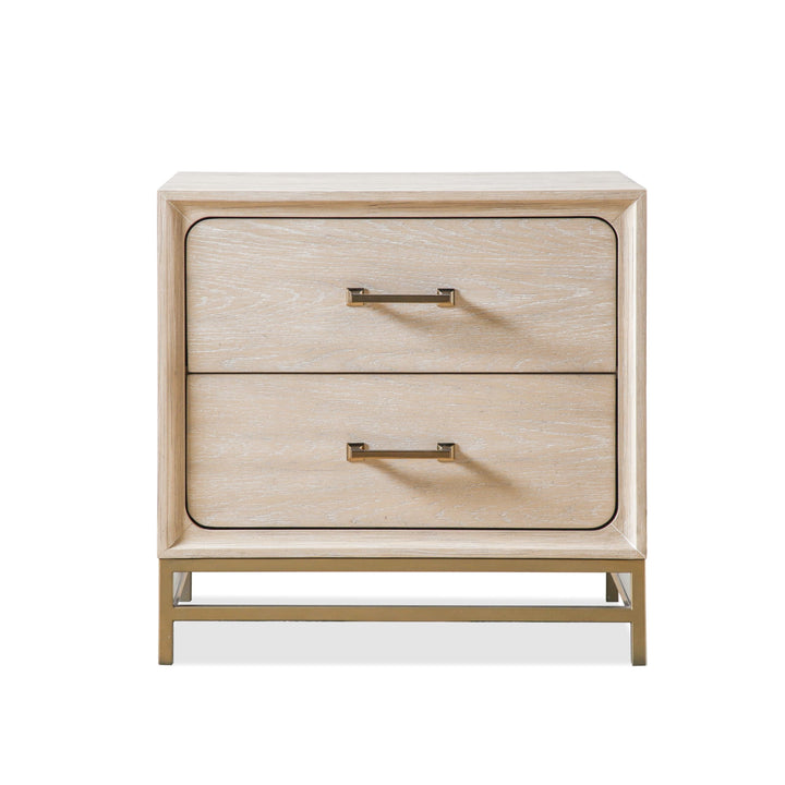 Furniture of America Don Transitional Solid Wood Nightstand with Drawers and