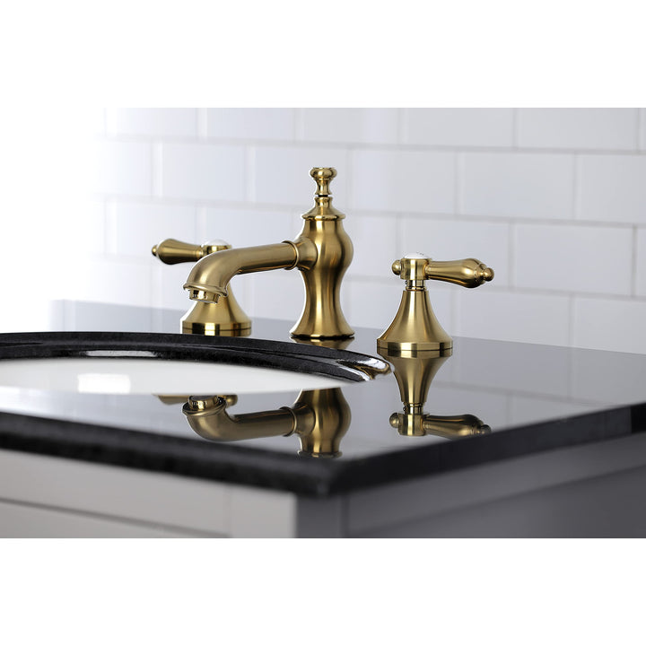 Kingston Brass KC7067BAL Heirloom 8 in. Widespread Bathroom Faucet Brushed Brass