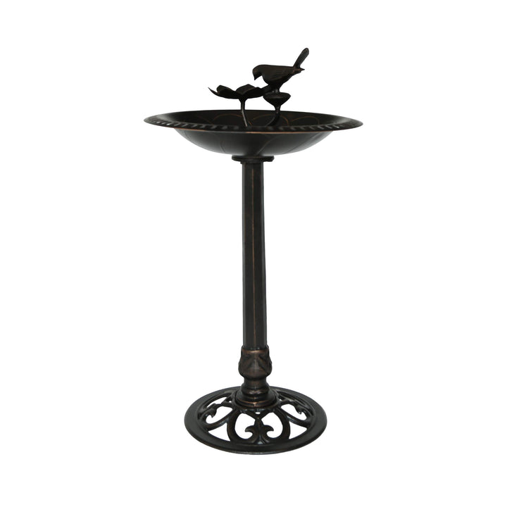 Christopher Knight Home Anessa Outdoor Aluminum and Iron Bird Bath Shiny Copper