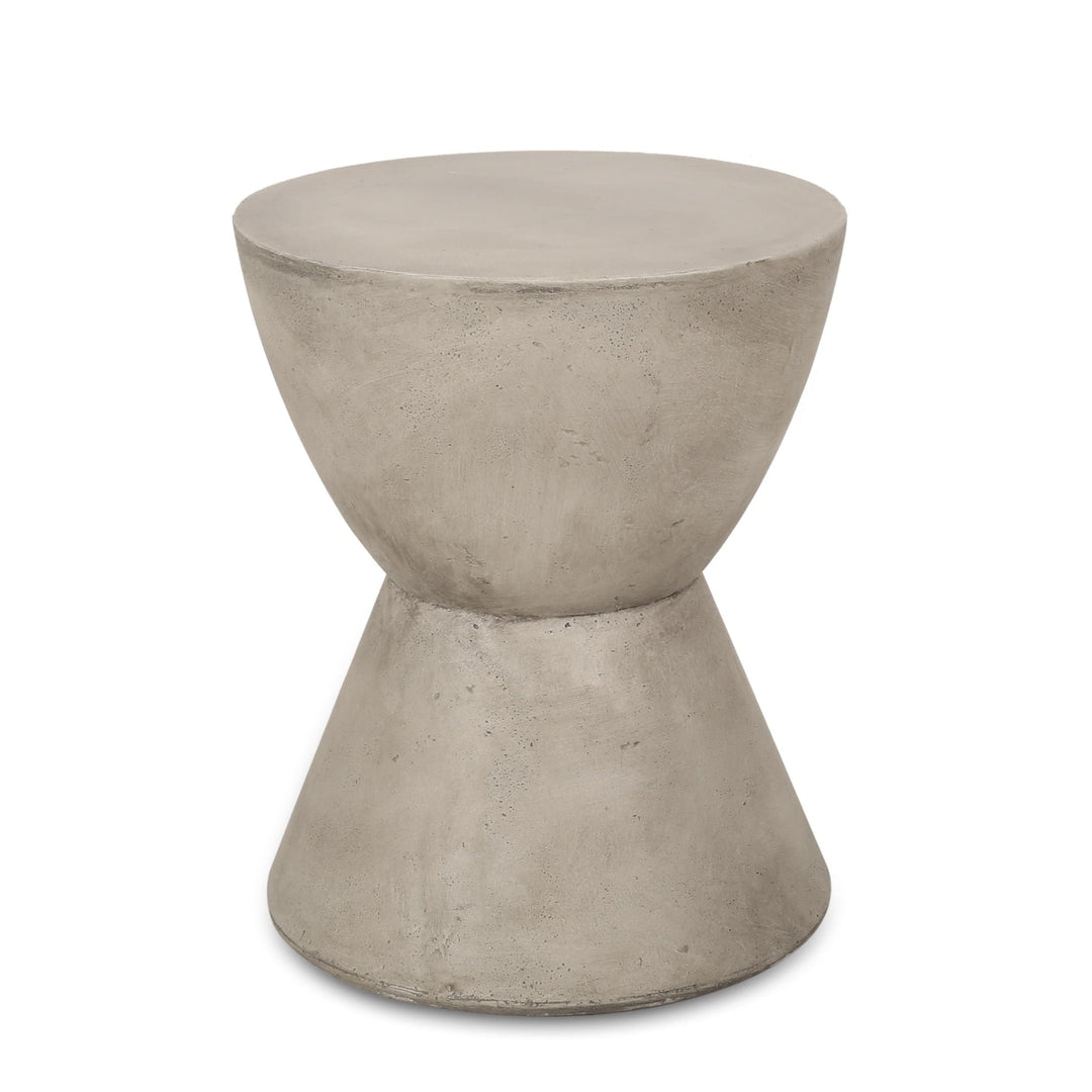 Lightweight Concrete Side Table Grey Industrial Specialty