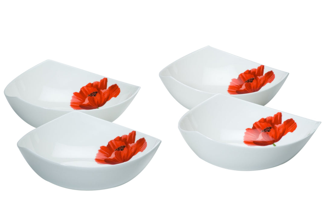 Red Vanilla Summer Sun Soup Bowls Set of 4