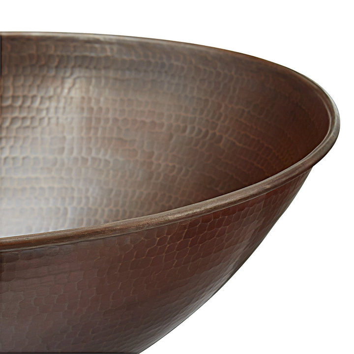 Sinkology BRV-1405BC Hubble Handmade Pure Solid Vessel Sink 14" Aged Copper