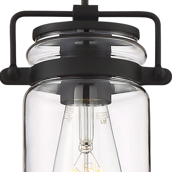 NUVO 60/6732 Antebellum 1 Light Mini Pendant Fixture Matte Black