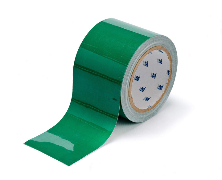 Brady ToughStripe Floor Marking Tape - Green Non-Abrasive Floor Tape - 4"