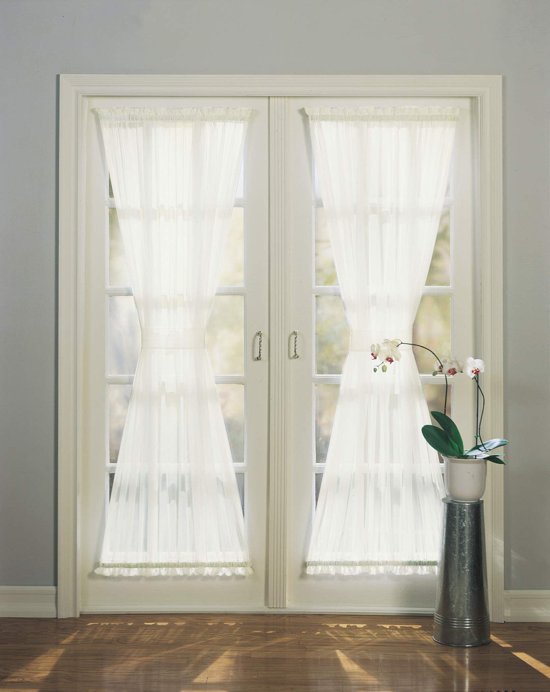 No. 918 Emily Voile Sheer Rod Pocket Door Curtain Panel, Single Panel