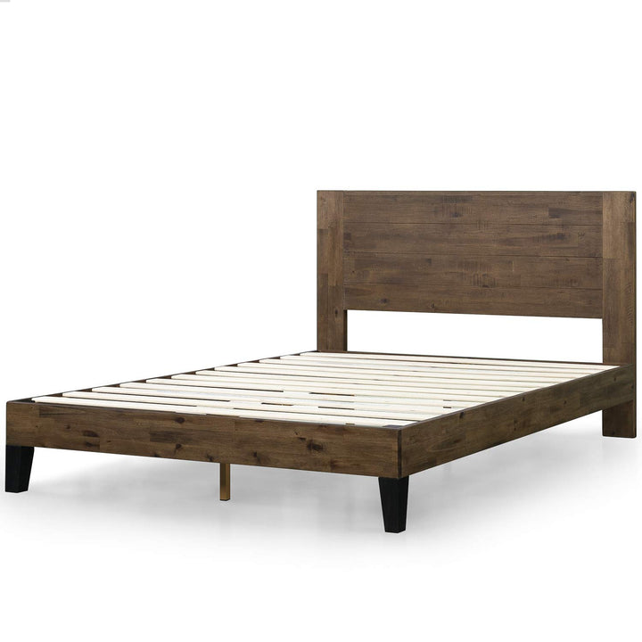 ZINUS Tonja Wood Platform Bed Frame with Headboard Mattress Foundation with Wood Queen