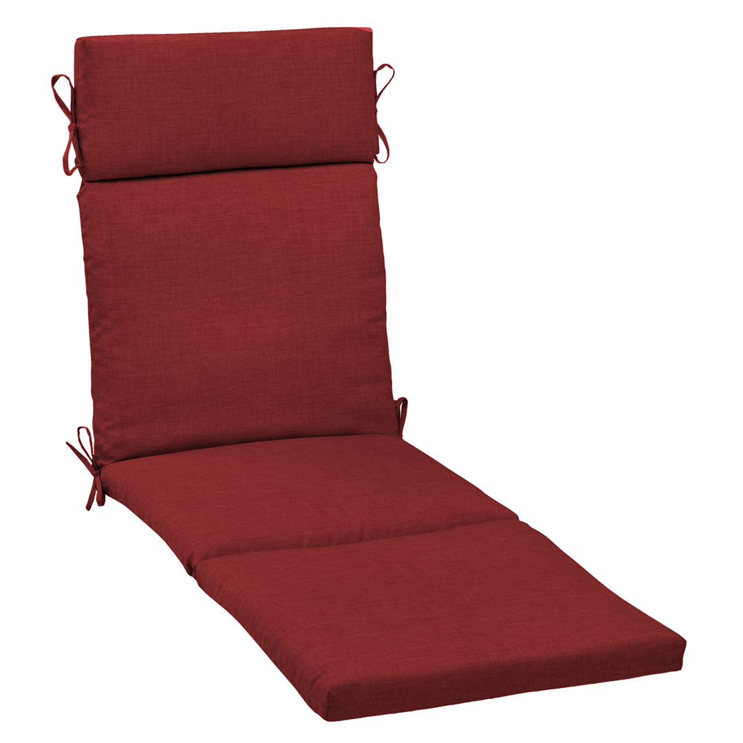 Arden Selections Outdoor Chaise Cushion 1 x 7 Rain-Proof Fade Resistant 7 x 72 in L x 21 in W x 2.5 in H - Ruby Red Leala