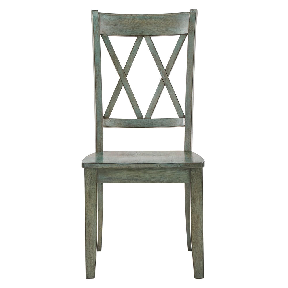 Inspire Q Eleanor X Back Wood Dining Chair (Set of 2) by Classic Side Chairs Antique Sage Green