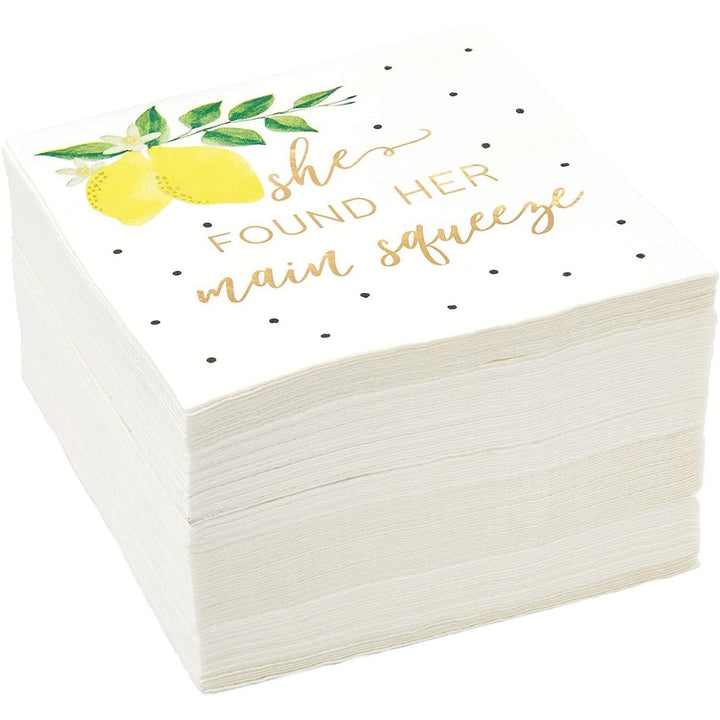 Pack She Found Her Main Squeeze Napkins Lemon Party Supplies For Bridal Shower