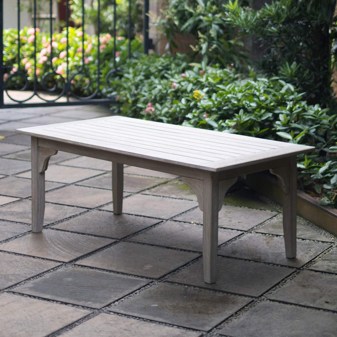 Cambridge Casual Superior Indonesian Auburn Patio Coffee Table Weathered Teak