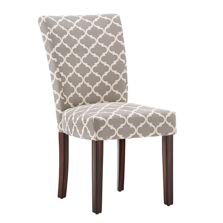 Home Creek 2-Piece Starlite Moroccan Upholstered Parsons Wooden Dining Chair