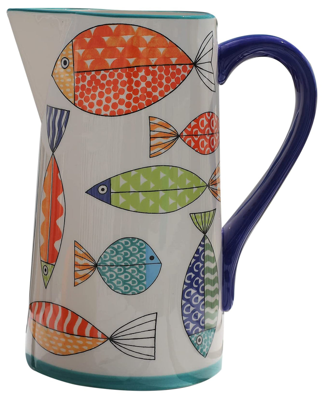 Euro Ceramica FreshCatch Collection 2.5LT Pitcher - Indoor/Outdoor Use -