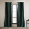 HPD Half Price Drapes Faux Linen Room Darkening Curtains - 96 Inches Long Luxury 50 x 96 - Focal Green