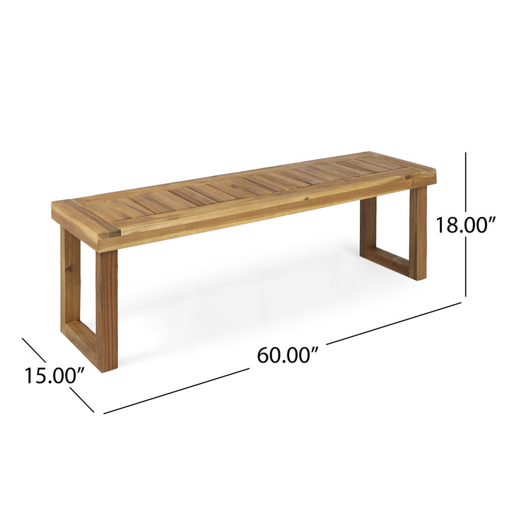 Christopher Knight Home Kemp Outdoor Acacia Wood Bench Sandblast Natural Finish