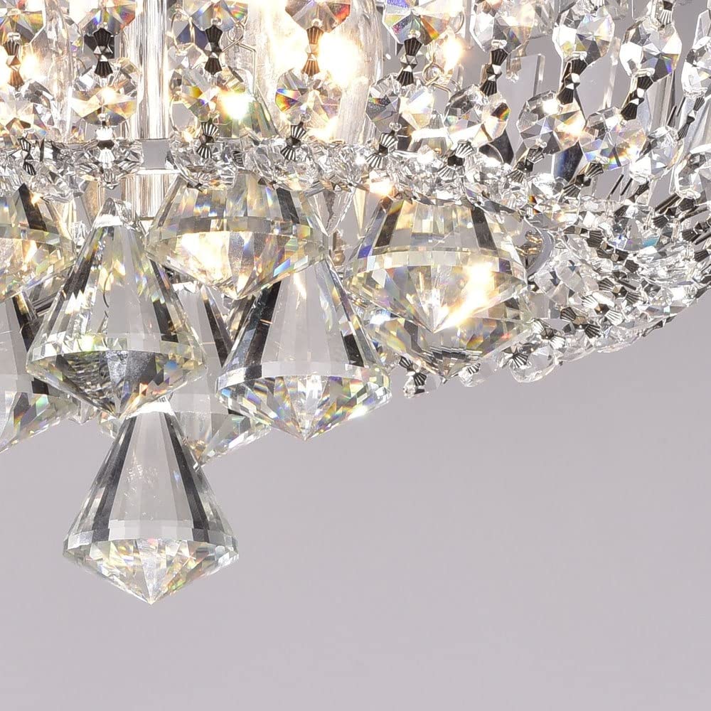 The Lighting Store Elisa 4-light Chrome and Crystal Flushmount Chandelier