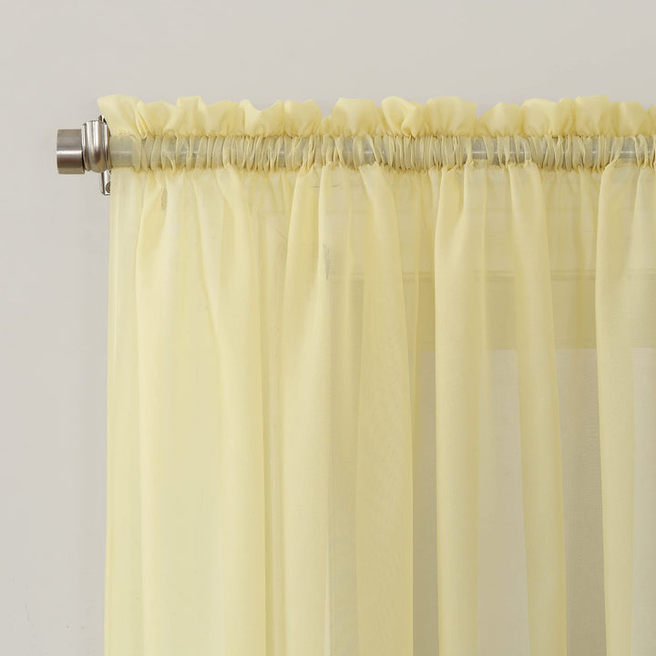 59inch 1 Piece Sheer Voile Curtain Single Panel Glam Solid Window Drape