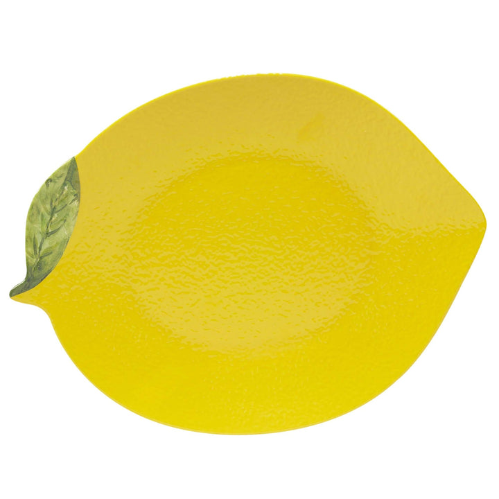 3-d Lemon 2-Piece Serving Set Green Multi Color Yellow Fruit Farmhouse