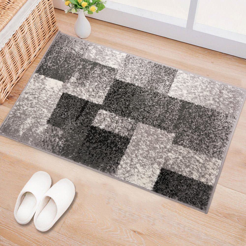 Rugshop Modern Geometric Boxes Area Rug