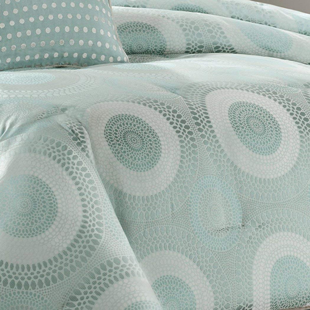 7 Piece Embroidered Motif Comforter Set Circle