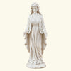 White Virgin Mary Statue Assembled All Season Garden Statue Religious Outdoor Antique Ivory