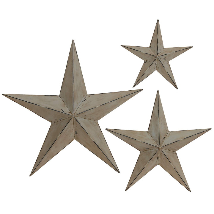 Farmhouse Inspired Distressed Taupe Iron 3D Wall Sculptures (Set of 3) Tan Metal