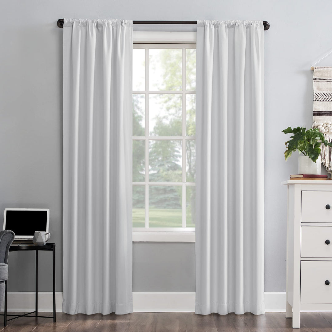 Sun Zero Cyrus Thermal Total Blackout Back Tab Curtain Panel, Single Panel