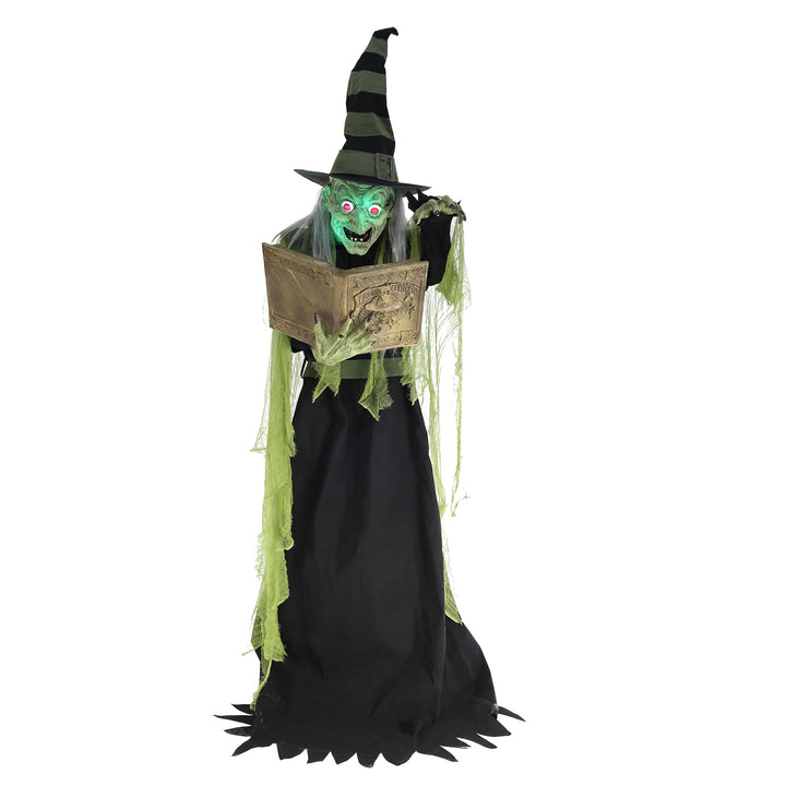 Haunted Hill Farm 6-Ft. Enchantress Witch Motion-Activated Talking Scare Prop