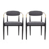 Christopher Knight Home Elmore Dining Chair 22.75 "W x 21.75 "D x 31.5 "H Charcoal/ Black/ Gold