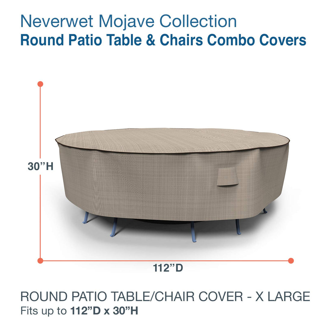 Budge NeverWet Mojave Round Patio Table and Chairs Combo Cover